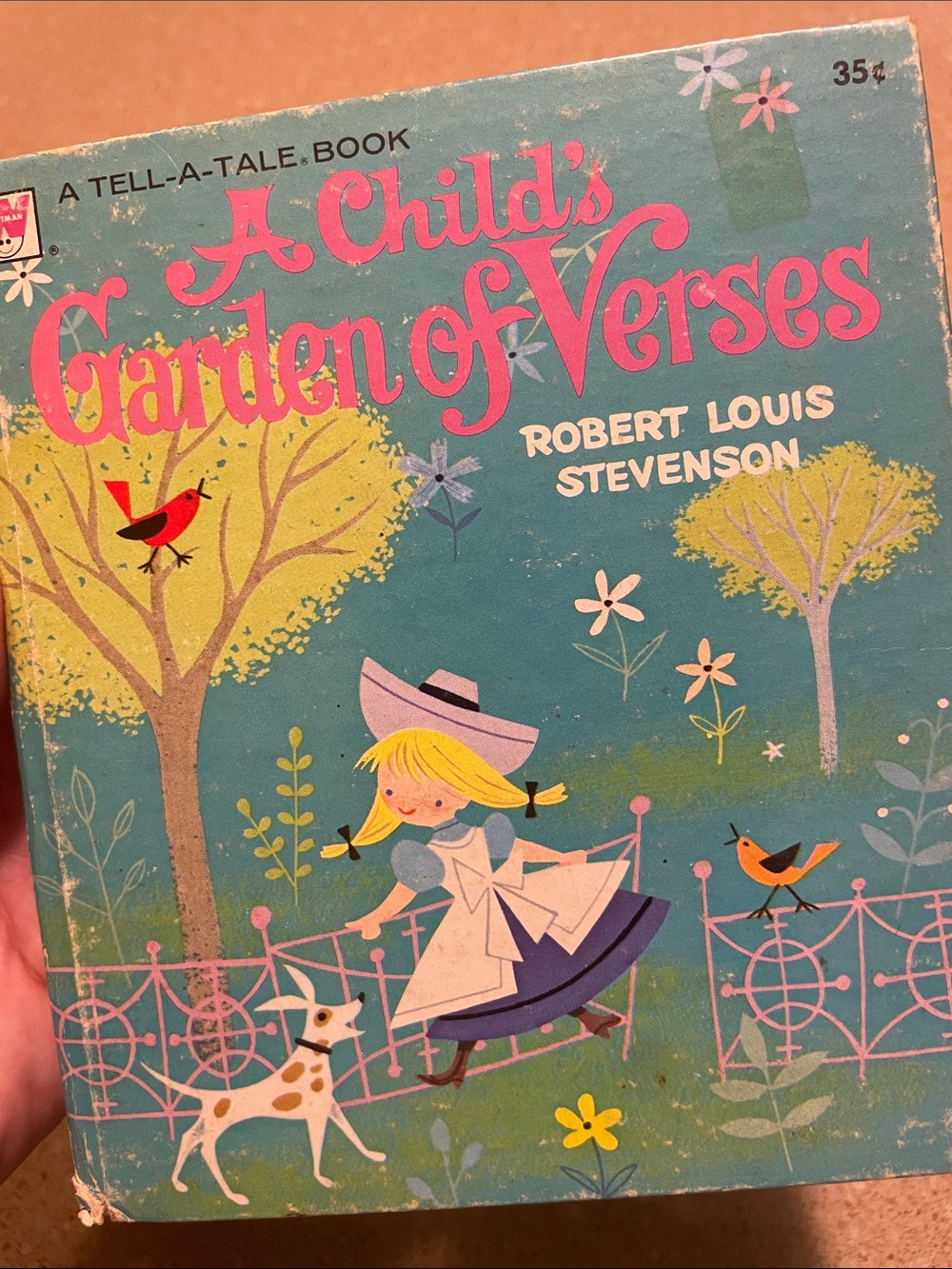 A Child's Garden of Verses Kids Book - Teal and Pink Cover